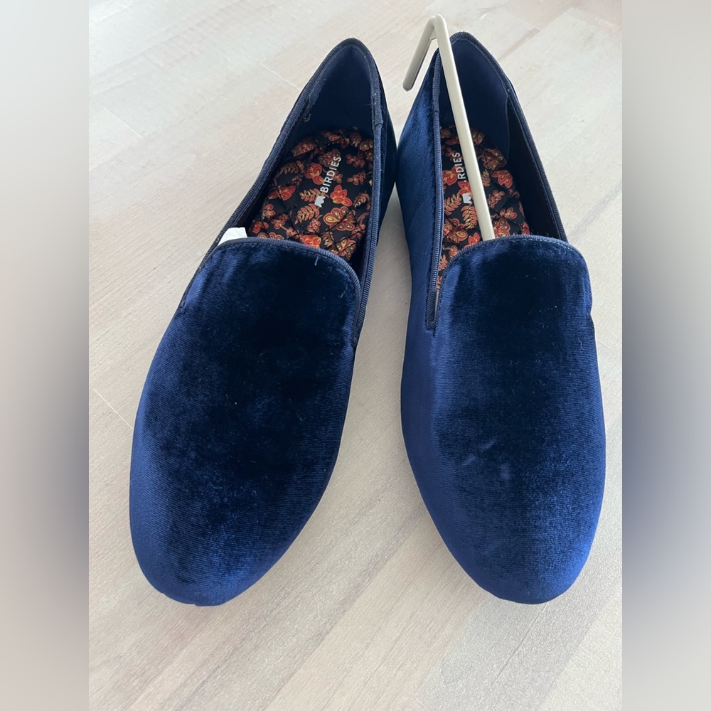 Blue velvet Birdies The Starling slippers shoes NEW women’s size 9